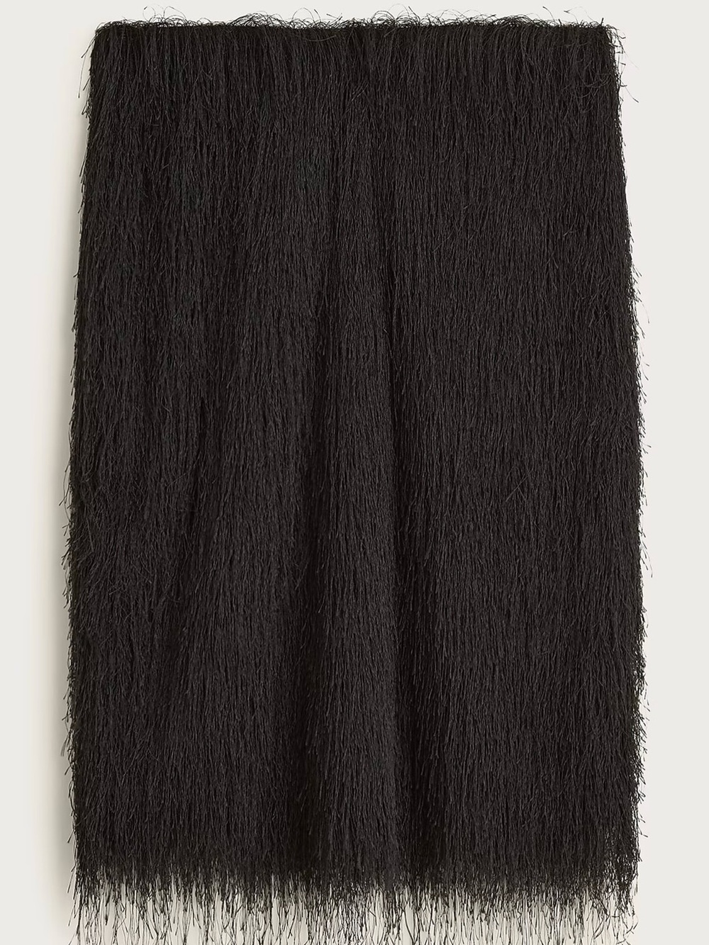 J CREW Collection fringe knee-length‎ skirt in Black Size 8 NWT $198 CS510